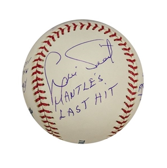 Baseball Signed By (4) Pitchers From Mickey Mantle Milestones